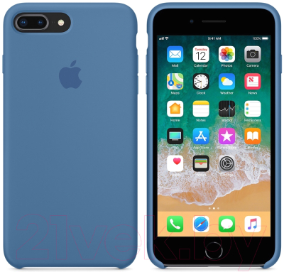 Чехол-накладка Apple Silicone Case для iPhone 8 Plus/7 Plus Denim Blue / MRFX2