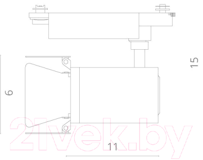 Трековый светильник Arte Lamp Track Lights A6709PL-1BK