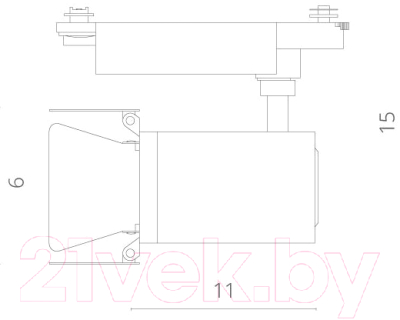 Трековый светильник Arte Lamp Track Lights A6709PL-1WH