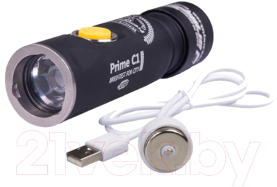 Фонарь Armytek Prime C1 Pro XP-L Magnet USB + 18350 Li-Ion / F01303SC (белый)