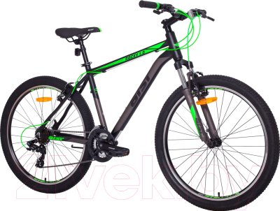 Велосипед AIST Rocky 1.0 (16, черный/зеленый)