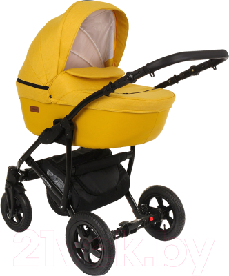 Детская универсальная коляска Pituso Confort 2 в 1 (желтый/кожа шафрановая)