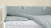 Бортик в кроватку Martoo Comfy 6 / CM6-1-GR/WT-ST (белый/серый, звезды) - 