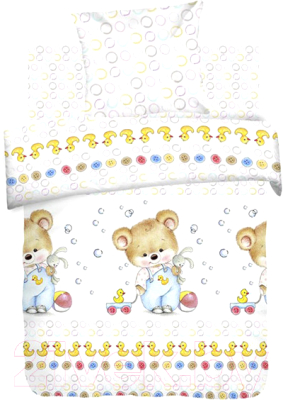 Комплект постельный для малышей Непоседа Мишка с уточкой / 512021