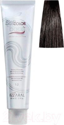 Крем-краска для волос Kaaral Baco Hydrolyzed Silk 4.38 (60мл)