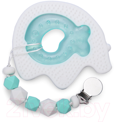 Набор прорезывателей для зубов Happy Baby Силиконовый / 20003 (White/Mint)