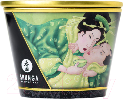 Свеча массажная эротическая Shunga Zenitude зеленый чай / 274511 (170мл)