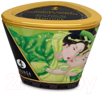 Свеча массажная эротическая Shunga Zenitude зеленый чай / 274511 (170мл)