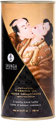 Эротическое массажное масло Shunga Creamy Love Latte разогревающее / 2214 (100мл)