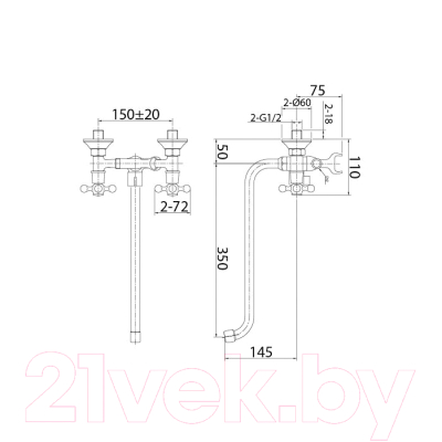 Смеситель IDDIS Duplex DUPSB02M10