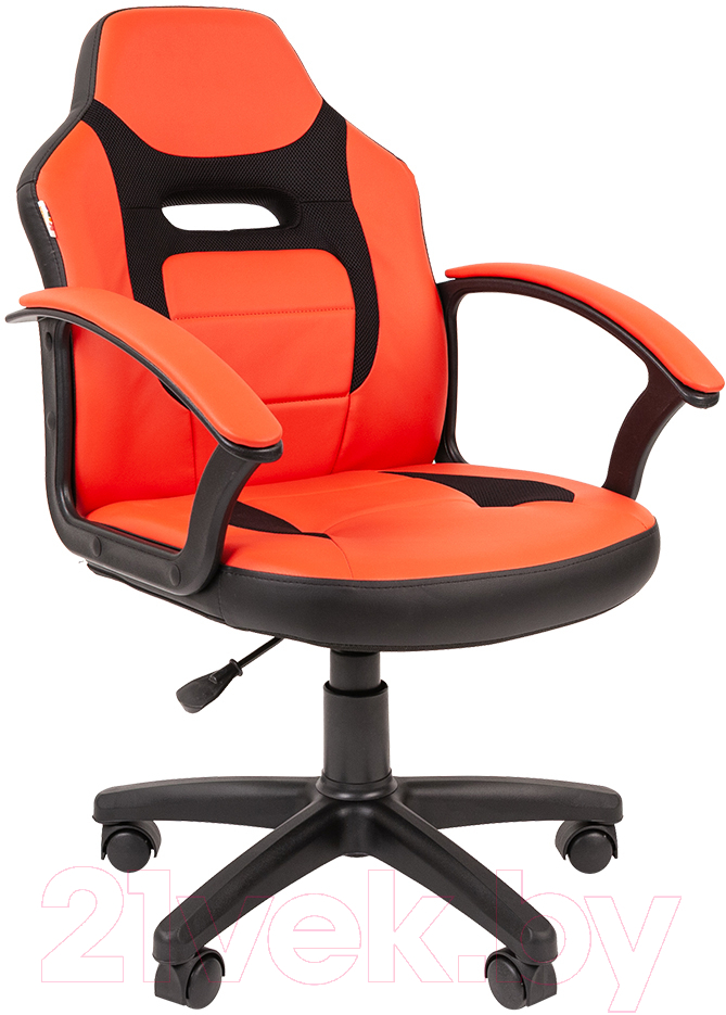 Кресло детское Chairman Kids 110 (экопремиум, черный/красный)