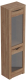 Шкаф-пенал с витриной Мебельград Соренто (дуб стирлинг/кофе структурный матовый) - 
