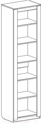 Шкаф-пенал Мебельград Элана 58.5x41x208.5 (бодега белая)