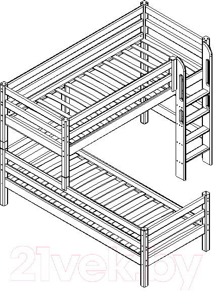 Двухъярусная кровать Мебельград Соня вариант 7