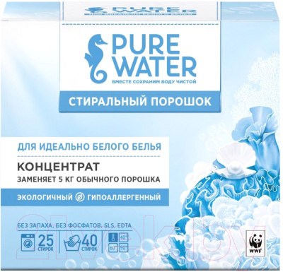 Стиральный порошок Mi&Ko Pure Water для идеально белого белья (800г)