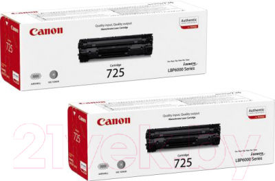 МФУ Canon I-Sensys MF3010 с 2 картриджами 725 и USB кабелем