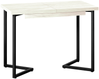Обеденный стол Millwood Лофт Лондон Л 100-140x60x76 (дуб белый Craft/металл черный) - 