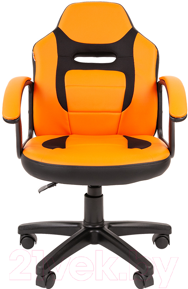 Кресло детское Chairman Kids 110 (экопремиум, черный/оранжевый) — фото 2