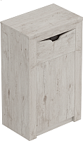 Тумба Мебельград Соренто с дверцей и ящиком (дуб бонифаций/кофе структурный матовый) - 
