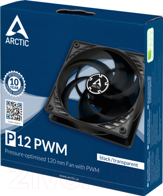 Вентилятор для корпуса Arctic Cooling P12 PWM (ACFAN00133A) (черный прозрачный)