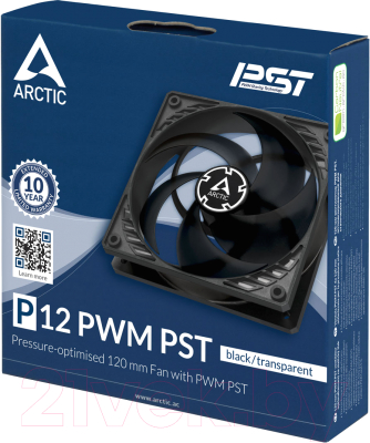 Вентилятор для корпуса Arctic Cooling P12 PWM PST (ACFAN00134A) (черный прозрачный)