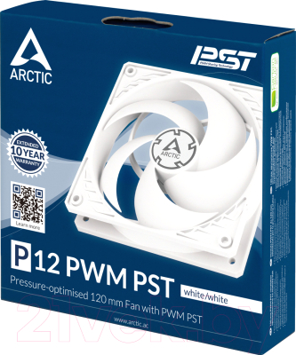 Вентилятор для корпуса Arctic Cooling P12 PWM PST (ACFAN00170A) (белый)