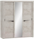 Шкаф-купе Мебельград Соренто с раздвижными дверями 194x62x220 (дуб бонифаций/кофе структурный матовый) - 