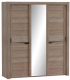 Шкаф-купе Мебельград Соренто с раздвижными дверями 194x62x220 (дуб стирлинг/кофе структурный матовый) - 