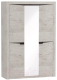 Шкаф Мебельград Соренто 3-х дверный 152x54.5x220 (дуб бонифаций/кофе структурный матовый) - 
