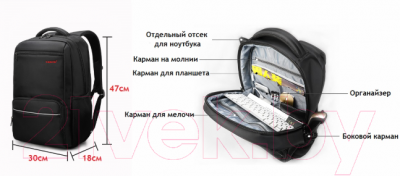 Рюкзак Tigernu T-B3319 15.6" (светло-серый)