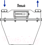 Счетчик газа бытовой БелОМО СГД ЗТ G6 с термокомпенсатором / 8181-10 (левый)