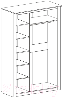 Шкаф Мебельград Элана 3-х дверный 143x64.5x218.5 (бодега белая)