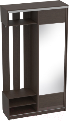 Дверца мебельная Мебельград Леон 590 с зеркалом (венге)