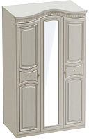 Шкаф Мебельград Николь 3-х дверный 132x56x227 (ясень жемчужный/ваниль) - 