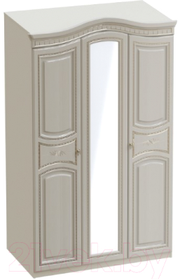 Шкаф Мебельград Николь 3-х дверный 132x56x227 (ясень жемчужный/ваниль)