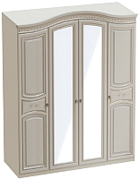 Шкаф Мебельград Николь 4-х дверный 176x56x235 (ясень жемчужный/ваниль) - 