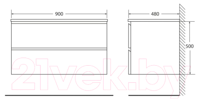 Умывальник BelBagno Luce BB800AB