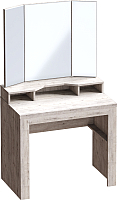 Туалетный столик с зеркалом Мебельград Соренто (дуб бонифаций/кофе структурный матовый) - 