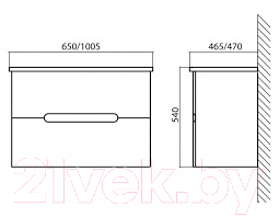 Умывальник BelBagno Soft 13080-KL