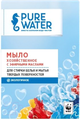 Мыло хозяйственное Mi&Ko С эфирными маслами. Pure Water (175г)