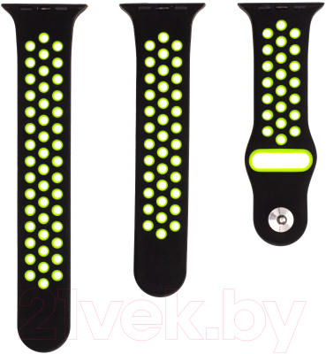 Ремешок для умных часов Evolution Sport Plus AW44-SP01 для Watch 42/44mm (Black/Fluorescent Green)