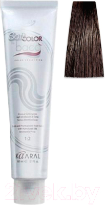 Крем-краска для волос Kaaral Baco Hydrolyzed Silk 6.38 (60мл, темно-шоколадный блондин)