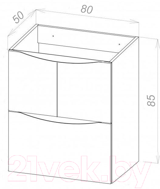 Тумба под умывальник BelBagno Alda BB800SHVC/BL