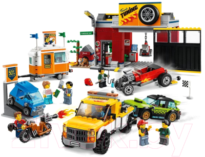 Конструктор Lego City Nitro Wheels Тюнинг-мастерская 60258