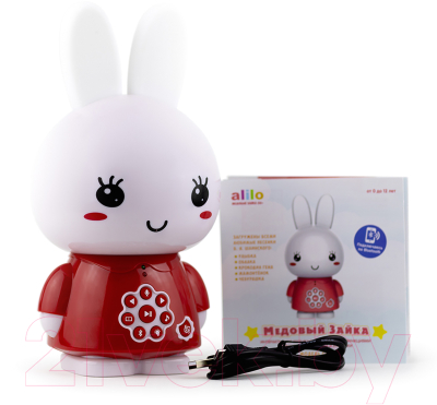 Интерактивная игрушка Alilo Медовый зайка G6+ / 60962 (красный)