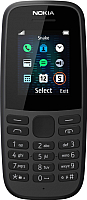 Мобильный телефон Nokia 105 Single SIM 2019 / TA-1203 (черный) - 