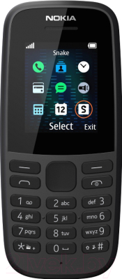 Мобильный телефон Nokia 105 Single SIM 2019 / TA-1203 (черный)