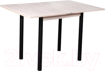 Обеденный стол FORT Ломберный 600 58-116x58x75 (шимо светлый/черный)