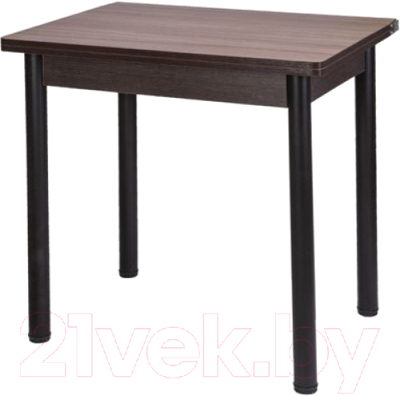 Обеденный стол FORT Ломберный 600 58-116x58x75 (шимо темный/черный)