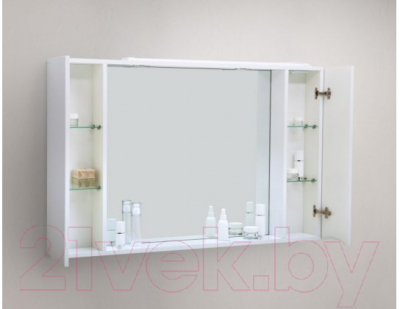 Шкаф с зеркалом для ванной BelBagno Marino-SPC-1000/750-2A-BL-P